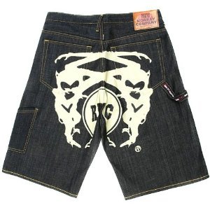RMC Martin Ksohoh Painted Off white Logo denim shorts REDM3734
