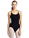 Danskin Women's Cross-Back Leotard Strap Shirt, Black, Large