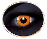 Coloured UV Contact Lenses FLASH ORANGE Fluorescent Glow in the dark (1 Pair)