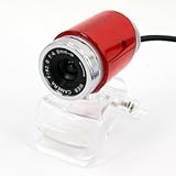 Red Cylinder Clip-On USB Webcam