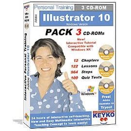 Click here to buy Adobe Illustrator 10 Tutorial Training in 3 CDs By Keyko by Keyko.