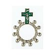 Finger Ring Rosary with Green Cross - MADE IN ITALY Finger Ring Rosary with Green Cross - MADE IN ITALY