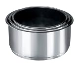 Tefal - Ingenio Inox AA - L9209502 - Série de 3 casseroles avec une poignée- Forme droite