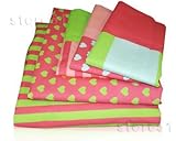 Pink Hearts Bedding Sheet Set Lil Mismatched 5 Pc Twin Sheets Girls