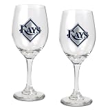 Tampa Bay Devil Rays 2 Piece MLB Wine Glass Set