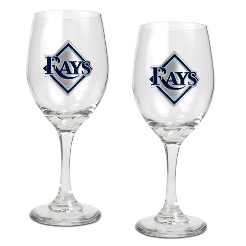 Tampa Bay Devil Rays 2 Piece MLB Wine Glass Set