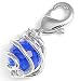 Charms Anhänger für Bettelarmband blaue Kugel