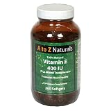Review A to Z Naturals 0123036000 / A to Z Naturals Vitamin E, 400 I U, Softgels, 360 softgels