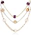 Sterling Silver Triple-Strand Dyed Freshwater Cultured Coin Pearl Necklace, 17