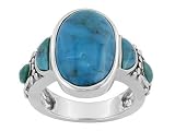 STABILIZED TURQUOISE STERLING SILVER RING