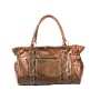 [Dignity Sue] Brown Double Handle Leatherette Satchel Bag Handbag Purse