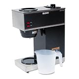 Pour-O-Matic Two-Burner Pour-Over Coffee Brewer, Stainless Steel w/Black Accents