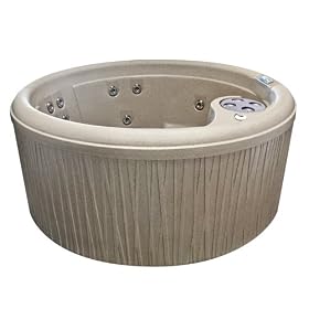 AquaTerra Spas Harmony Spa with 17 SS Jets, Sand Shell/Sand Bamboo Imprinted Skirt