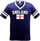 England Flag International Soccer Ringer T-shirt, English Soccer Mens Ringer T-shirt