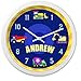 Olive Kids - Under Construction Personalized Clock (White)