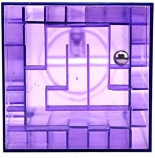Flyboat Clear crystal bead maze creative piggy bank coins tank-Purple