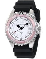 Momentum Womens 1M-DV11WR1B M1 Twist Pink Bezel Black Hyper Natural Rubber Watch