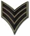 Set of (2) SERGEANT Chevron Military Uniform Patch Subdued Style Iron On Patches