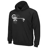 MLB Boys' Colorado Rockies Authentic Collection Change Up Hooded Perfect Fleece Pullover (Pro Black, Small)