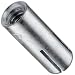 100 Pack Steel Zinc Platted Drop-In Anchor With Tool 1/4" Diameter x 1" Length