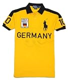 Polo Ralph Lauren Men Custom Fit Big Pony T-Shirt - GERMANY (XL, Yellow/black)