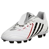 adidas Little Kid/Big Kid Predito PS TRX HG Soccer Cleat,White/Black/Silver,1.5 M US Little Kid