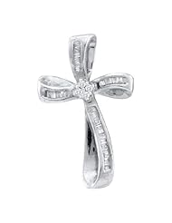 0.25CTW DIAMOND CROSS PENDANT