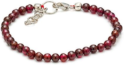 Mystic Self Garnet Anklet Handmade Gemstone