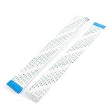 uxcell 柔軟フラットケーブル　データケーブル　ホワイト　10個入 24ピン AWM