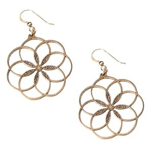 7 Rings of Peace Peace Bronze Earrings