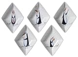 Royal Worcester Clare Mackie Festive Collection Hors d'Oeurve Set - 5 Diamond Shaped Dishes