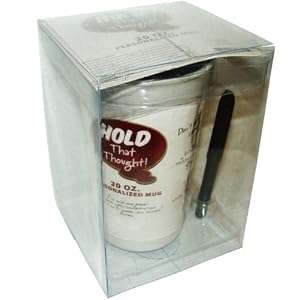 20oz Hold That Thought Personalized Ceramic Mug by Books are Fun