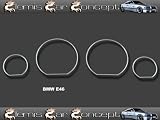 Produkt-Bild: Tachoringe zum Clipsen BMW E46 Chrom mit M-Technik Sticker