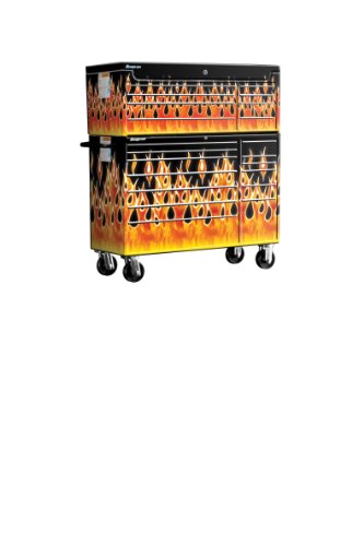 Dickie-Schuco 413319008 - True Scale - Werkzeugwagen Flame 1:18 Ink Series, Snap On, geschlossener Karton