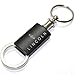 Lincoln Black Logo Metal Aluminum Valet Pull Apart Key Chain Ring Fob