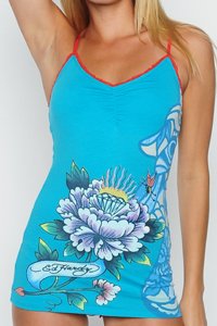 41xFgWaR2jL Ed Hardy Holiday Flower Camisole