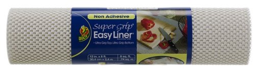 Duck 736360 Non-Adhesive Super Grip Easy Shelf Liner, White, 12-Inch Wide 8-Feet Long