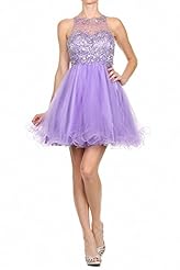 Girls Short Satin/Tulle Beaded Illusion Sleeveless Sweetheart Homecoming Dress/Prom Dress/Party Dress 