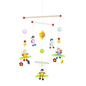 Beetles and Bees Wooden Ceiling Mobile