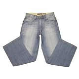 Marc Ecko - Ecko Unlimited Mens Washed Light Blue Baggy Fit Jeans