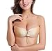 LISWIC Women's Ultralite Backless Strapless Silicone Push-Up Deep V-shaped Bra