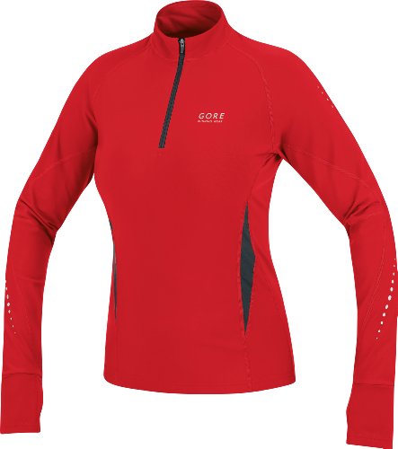 GORE RUNNING WEAR Damen THERMO Shirt MYTHOS, red/black, 36 Preisvergleich