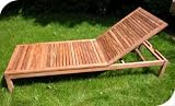 Teak Garden Sunlounger