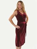 SeXy Burgundy Velvet Dress Wrap NYC Designer Perfect Holiday Cocktail Dress