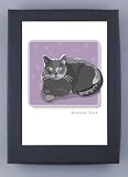 Paper Russells Black Cat sitting Boxed Note Cards - Eco-Friendly from the USA