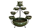 Smart Solar Duo Green Cascade Fountain