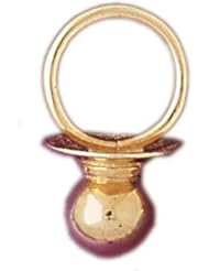 Dazzlers Solid 14k Gold 3 Dimensional Baby Pacifier Charm Pendant Available in three colors from jewelsberry (weights: 4.5 grams only)