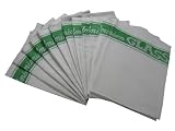 from Milloutlet Manita Linen Union Glass Cloths Pack of 12 (White/Green)