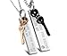 Happy Jewelry Matching Set Couple Pendant Necklace Love Style with a Gift Box and a Nice Gift (A Pair)