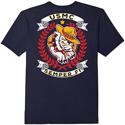 Men's USMC Semper Fi United States Marine Corp Military T Shirt XL Navy